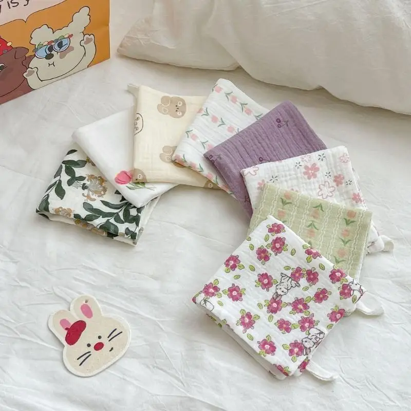 97BE 면 아기 손수건 세련된 수건 유아용 다용도 수건
