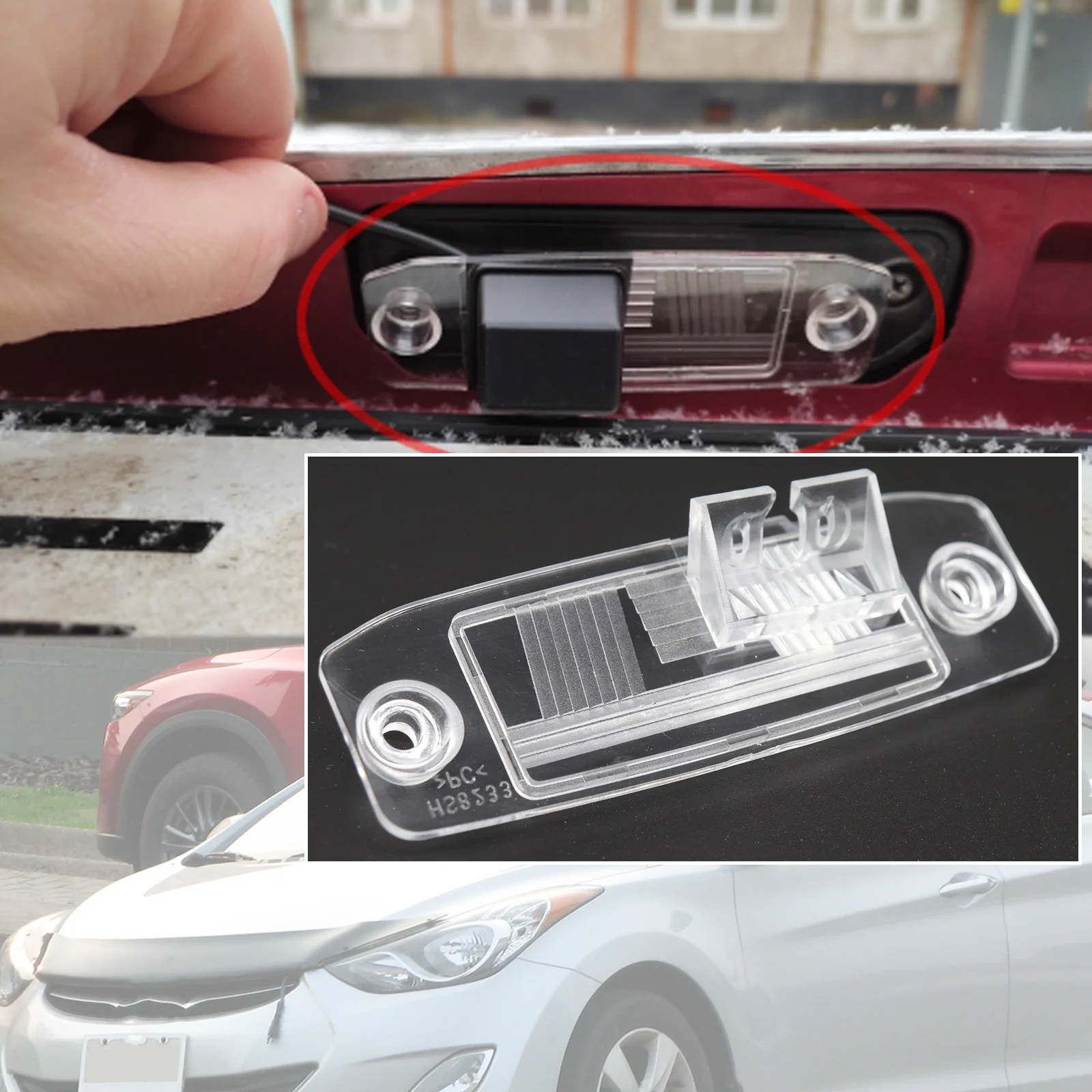 For Hyundai Elantra HD MD UD 2016 2015 2014 2013 2012 - 2006 Car Rear Trunk View Camera Bracket Case Housing Plate Accessories