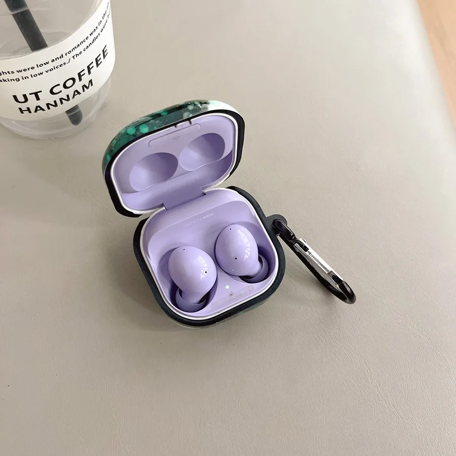เคสสำหรับ Samsung Galaxy Buds2 Pro/ Buds live/buds Pro เคสลายหินอ่อนดอกไม้สุดหรูฝาครอบหูฟังซิลิโคนสำหรับ Galaxy 2pro