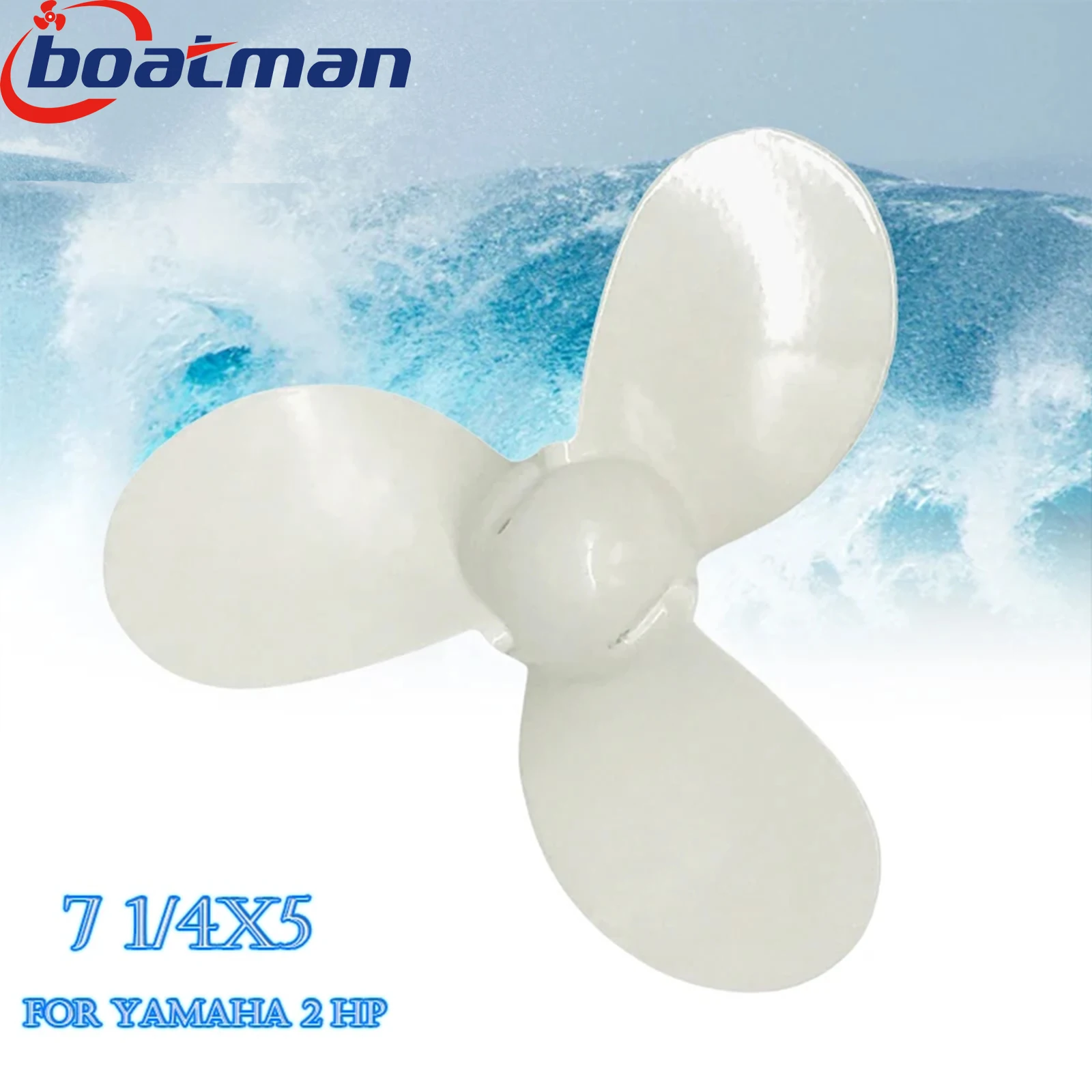 Boat  Propeller for Yamaha 2HP 7 1/4x5 inch Outboard Motor Aluminum Screw Pin Drive 6F8-45942-01-EL Marine Engine Part