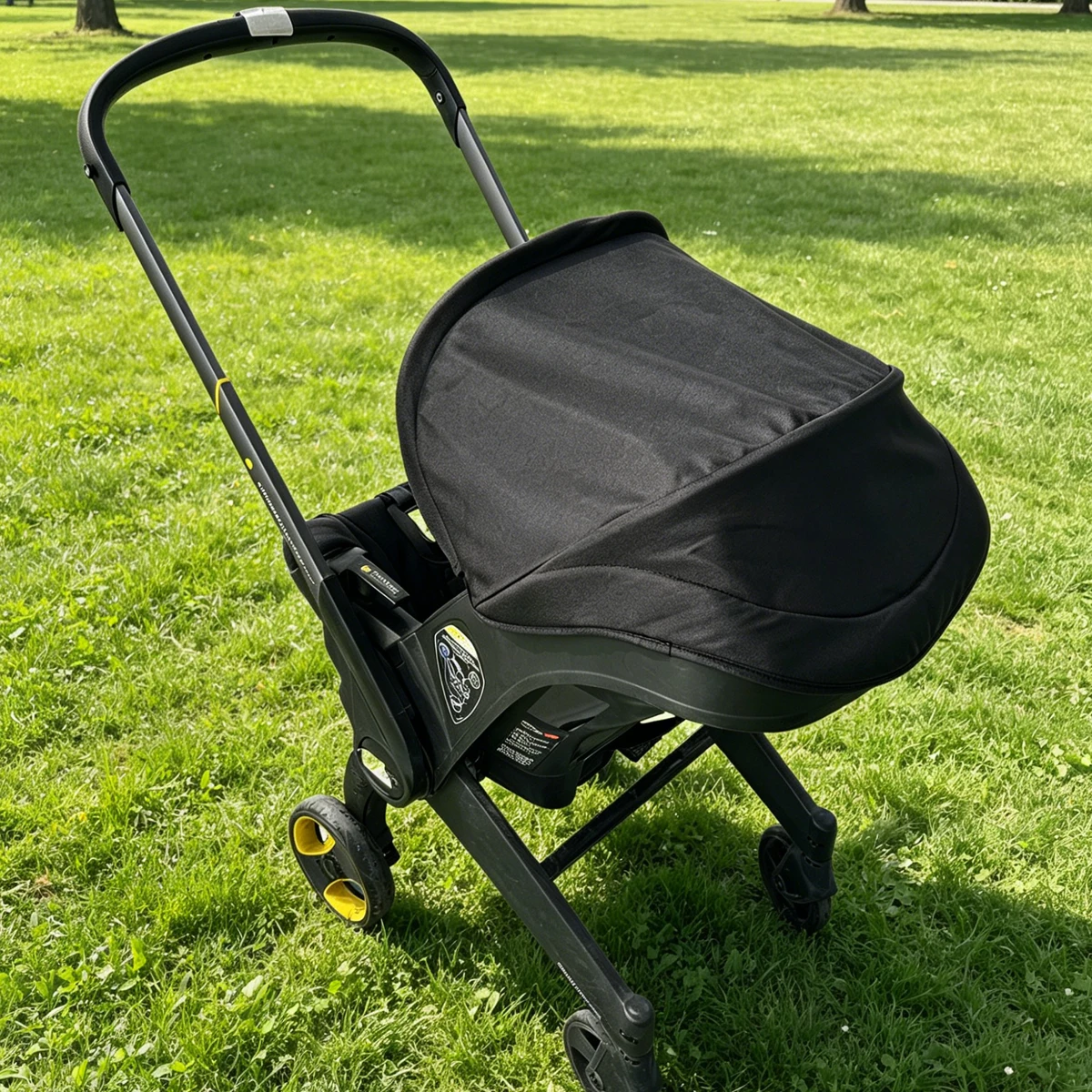 MomTan Ersatz-Set für Doona+ Autositz und Kinderwagen, Kinderwagen-Zubehör Sitzkissen, Verdeck & Schulterpolster – Detail 5