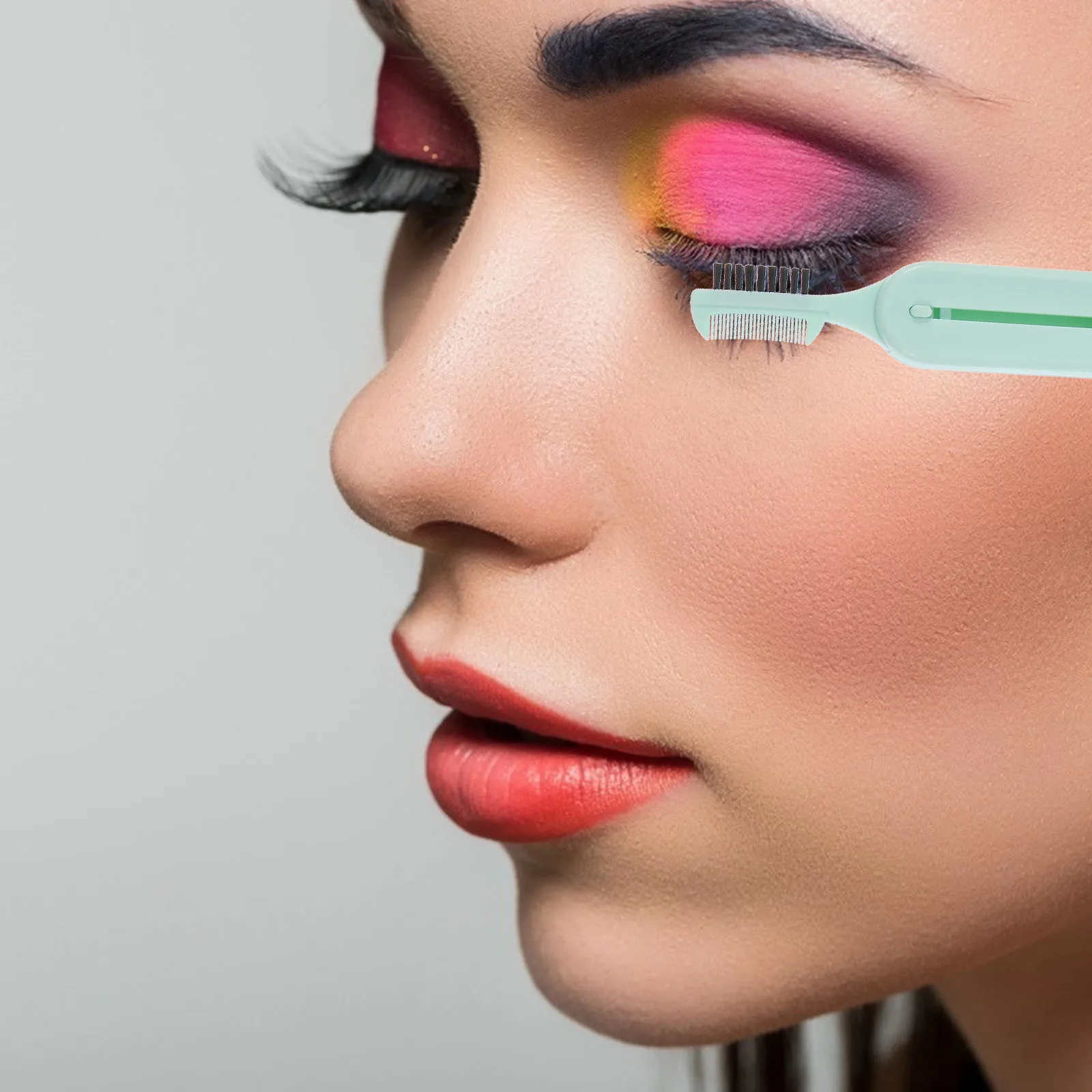 Rizador de pestañas largo H, herramientas de maquillaje de plástico, Clips rizadores, peine, juego de regalo, pestañas hermosas y fáciles, formas duraderas, 2 uds.