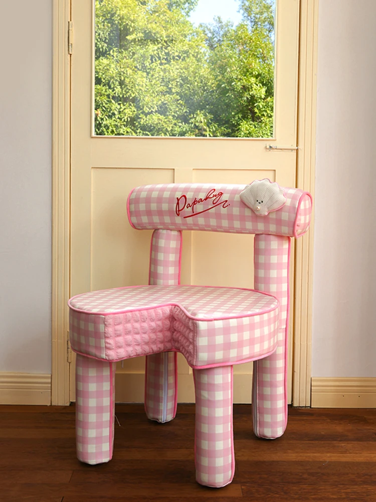 Cute Cake Shaped Chair Home Furniture Cafe Balcony Living Room Backrest Stools Bedroom Makeup Stool Single Sofa Chair