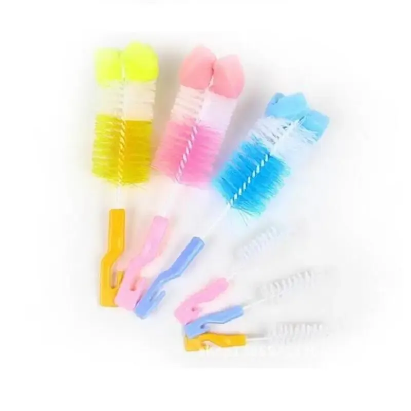 1PCS Competitive Price Small Bottle Cleaning Brush Baby Pacifier Brush Nylon Glass Bottle Brush Two-piece Milk Bottle Set