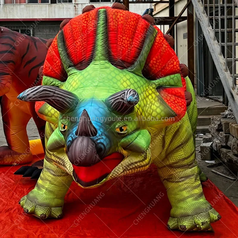 Giant Inflatable Triceratops Dinosaur Model Outdoor Zoo Shopping Mall Square Event Exhibition Decoration Display Props