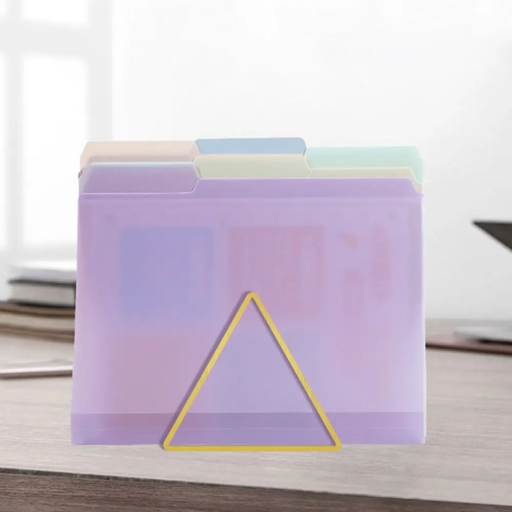 

6PCS/Set PP A4 File Folder with Category Index Stickers Multifunctional Doucument Storage Folders Colored Archive File Organizer