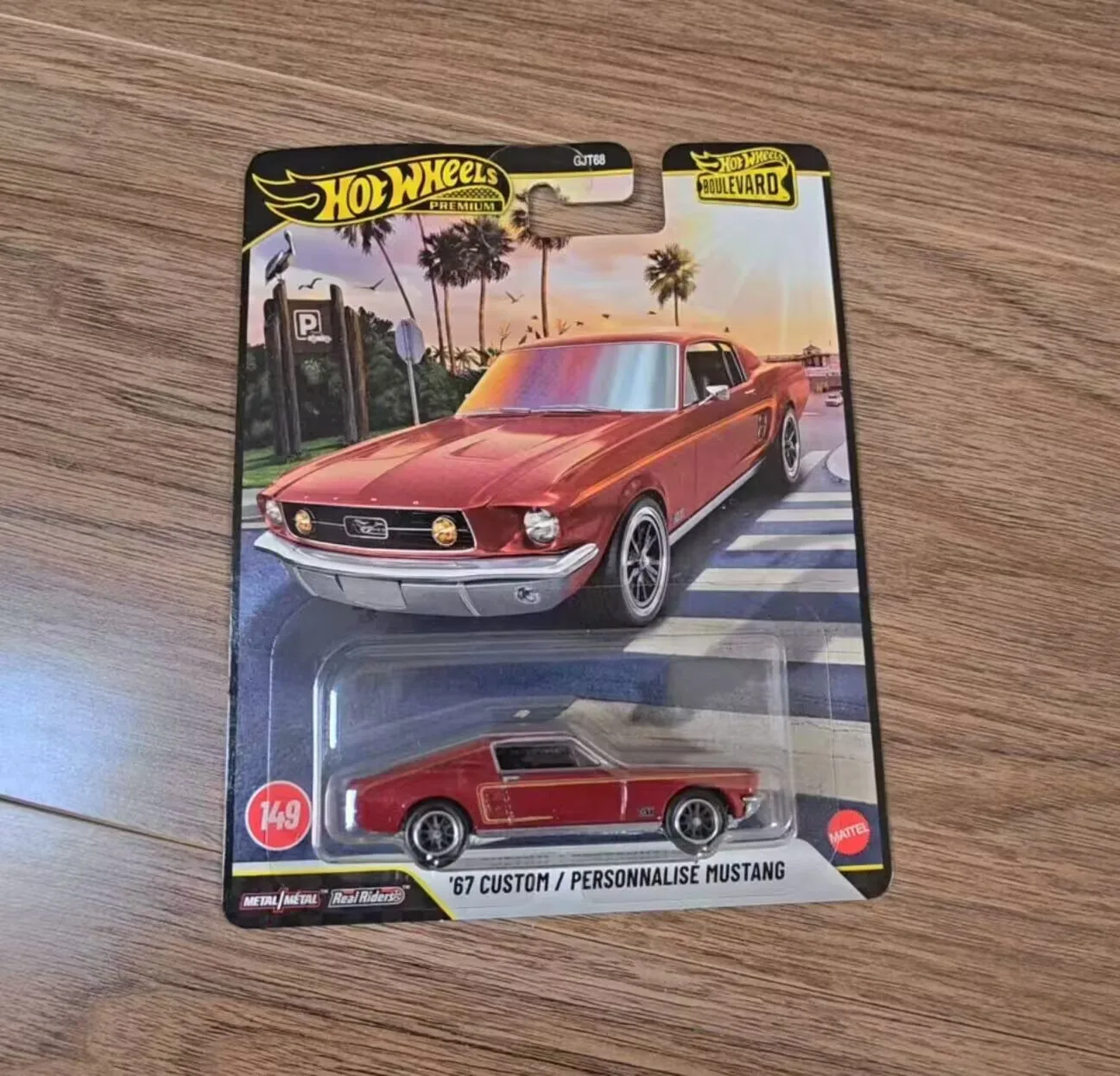 

Новые машинки Hot Wheels PREMIUM BOULEVARD 67 Custom Mustang, масштаб 1/64, металлическая литая модель, коллекционные игрушечные автомобили GJT68-149