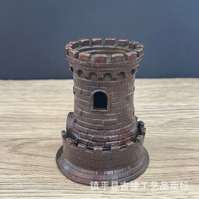 

Vintage Castle Backflow Small Cloud Alloy Burner Home Coil Sandalwood Incense Hold