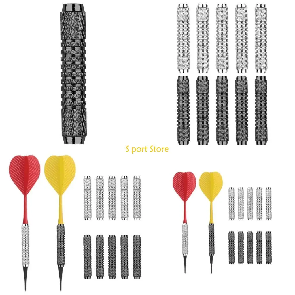 

U2JB 5Pcs 14g Metal Replacement 44mm Replace Barrels Replacement Barrels Set for Soft Tip and Steel Tip