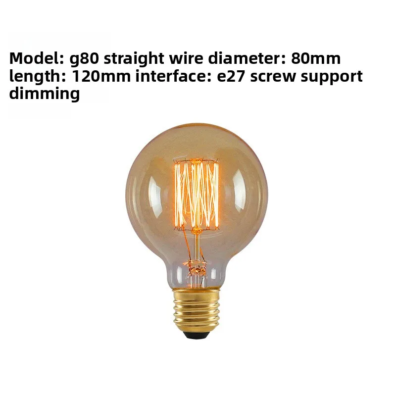 Highlight Edison-Style LED Filament Bulb - Dimmable, E27 Screw Base, 40W Equivalent, Warm White, Vintage Design for Table Lamps