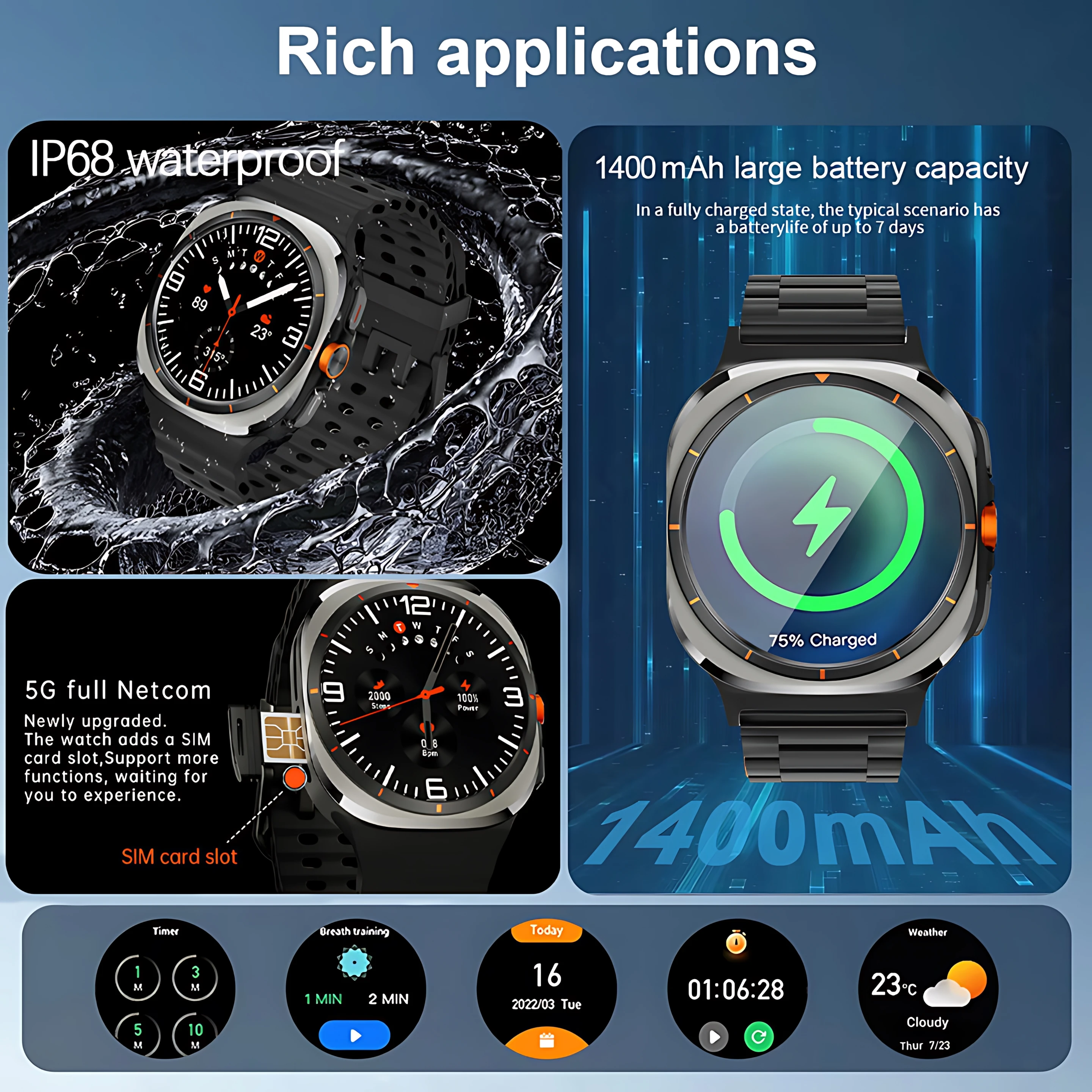 U8 كاميرا دوارة مكالمة فيديو 4G ساعة ذكية خطوة المقتفي 32 جيجابايت ذاكرة بطاقة SIM مع واي فاي لتحديد المواقع مقاوم للماء جوجل خريطة اللعب مخزن #5