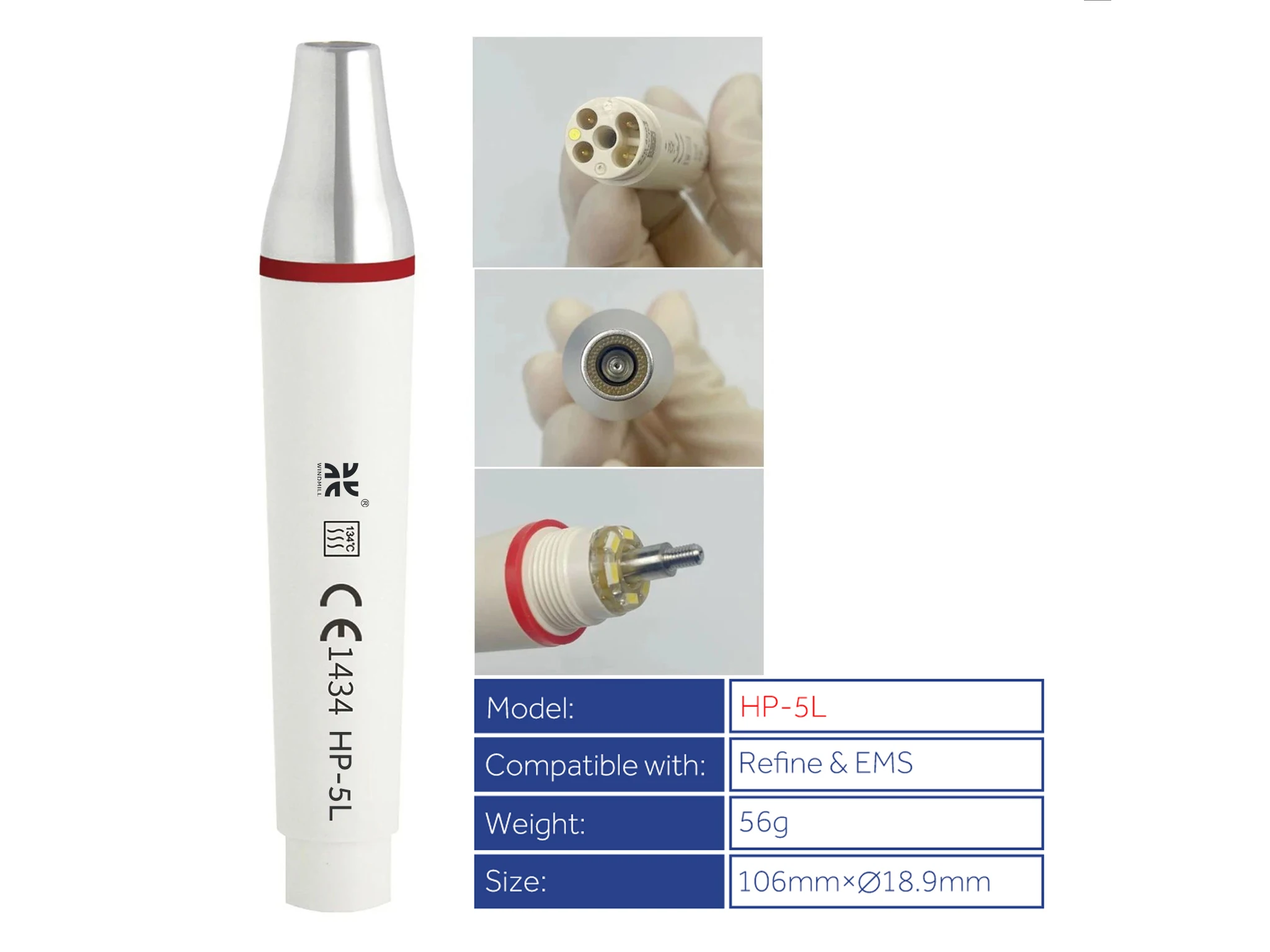 LED  Handpiece  Detachable  ultrasonic handpiece HP-5L with light for clinic