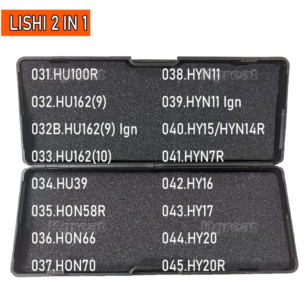 

031-048 Lishi 2 in1 HU100R HU162T(9) HU162T(10) HU39 HON58R HON66 HON70 HYN11 HY15 HYN7R HY16 HY17 HY20 HY20R HY22 ICF03 ISU5