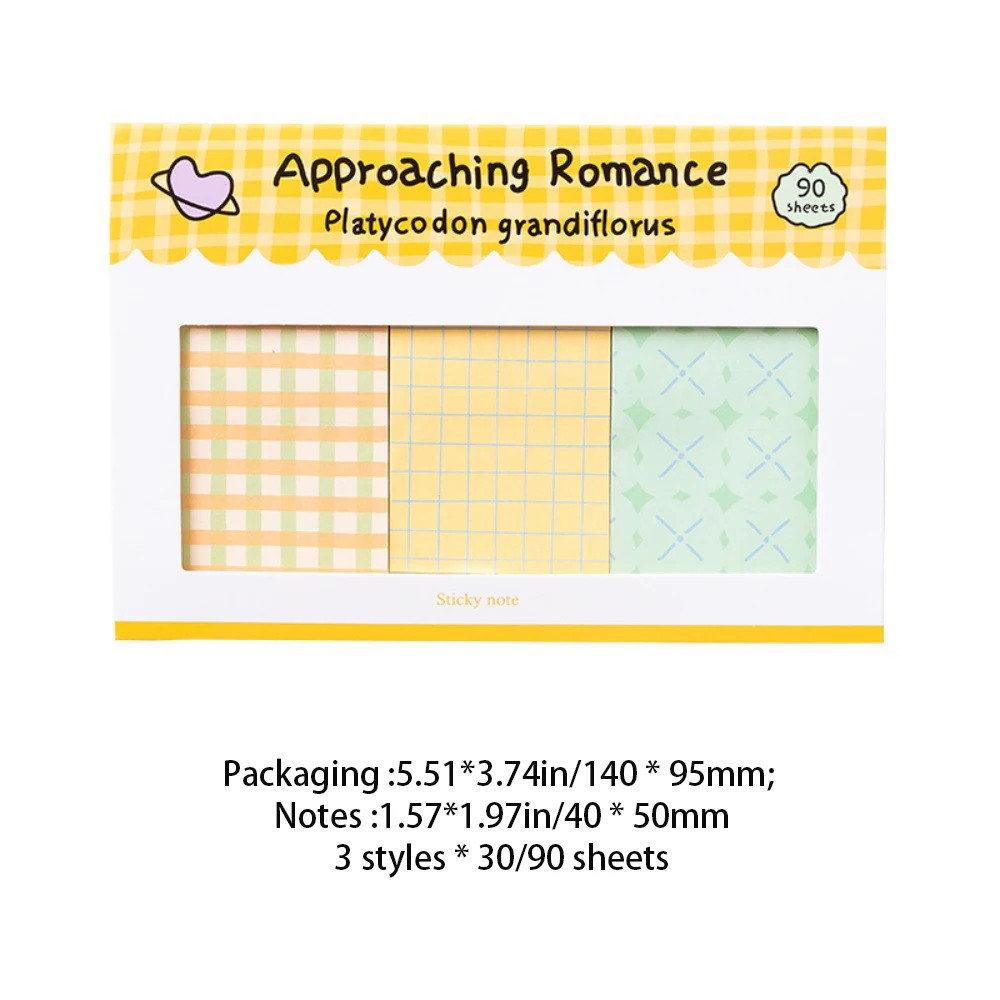 New Grid Combination Convenience Sticker Romantic Series Hand Account Decoration Basic Material Paper Memo Notebook