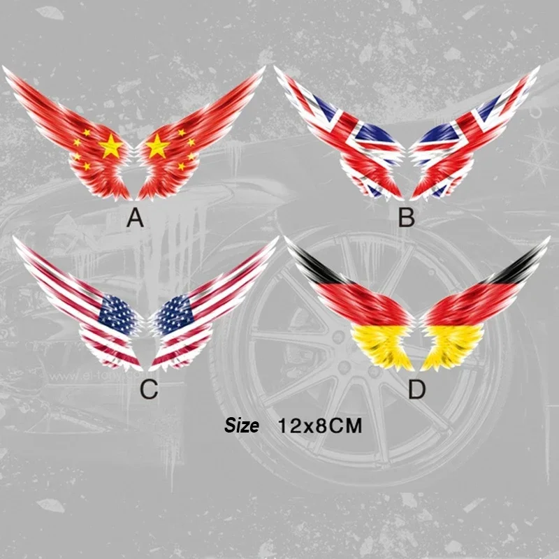 Car Rear View Mirror Sticker German UK USA National Flag Rear Emblem Decal Stickers for VW Golf MK6 7 Passat Civic CRV Corolla