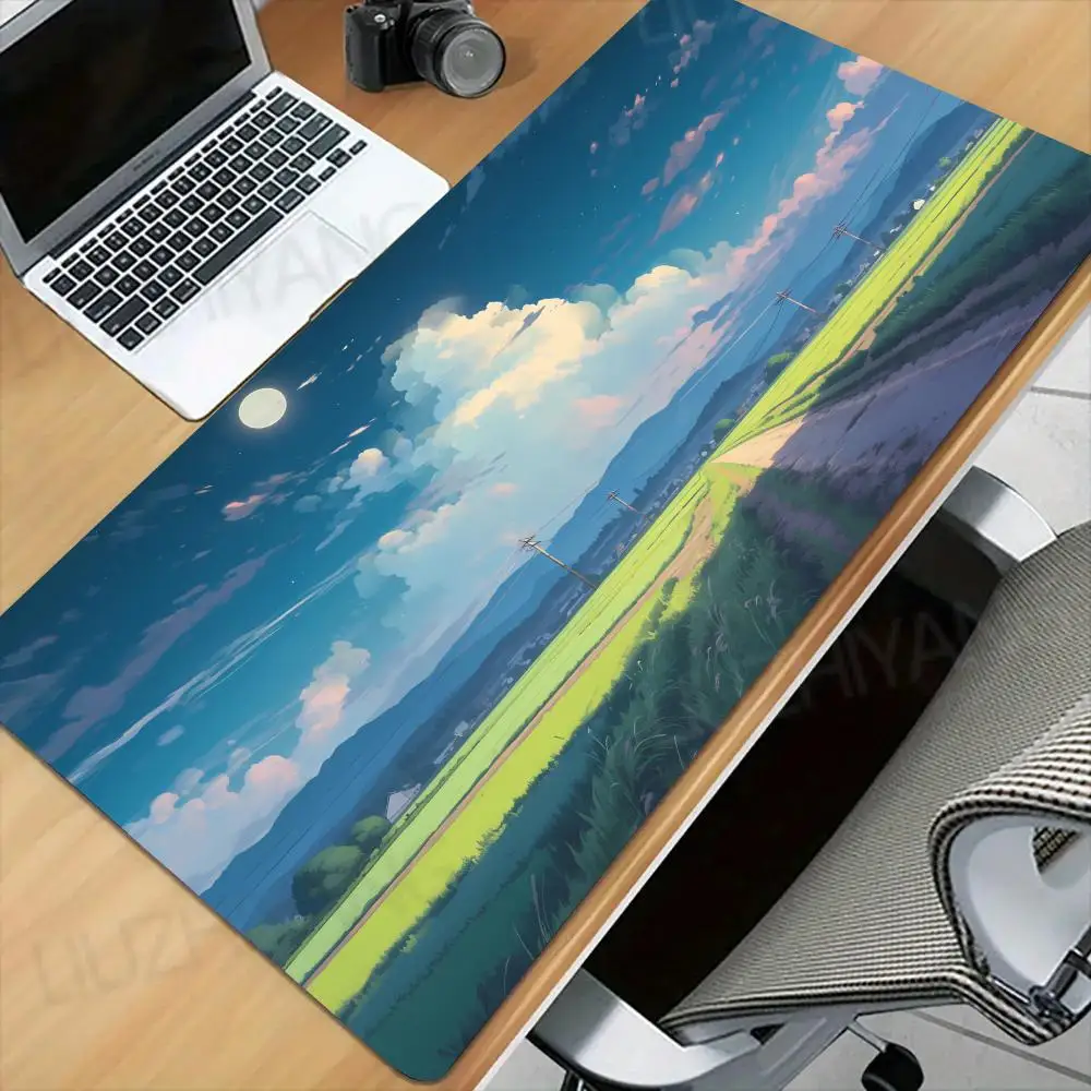 

Green Natural Landscape Mouse Pad XXL Large Gaming MousePad Anti-Slip Rubber Base Desk Mat Gamer Office Use Computer Accessories