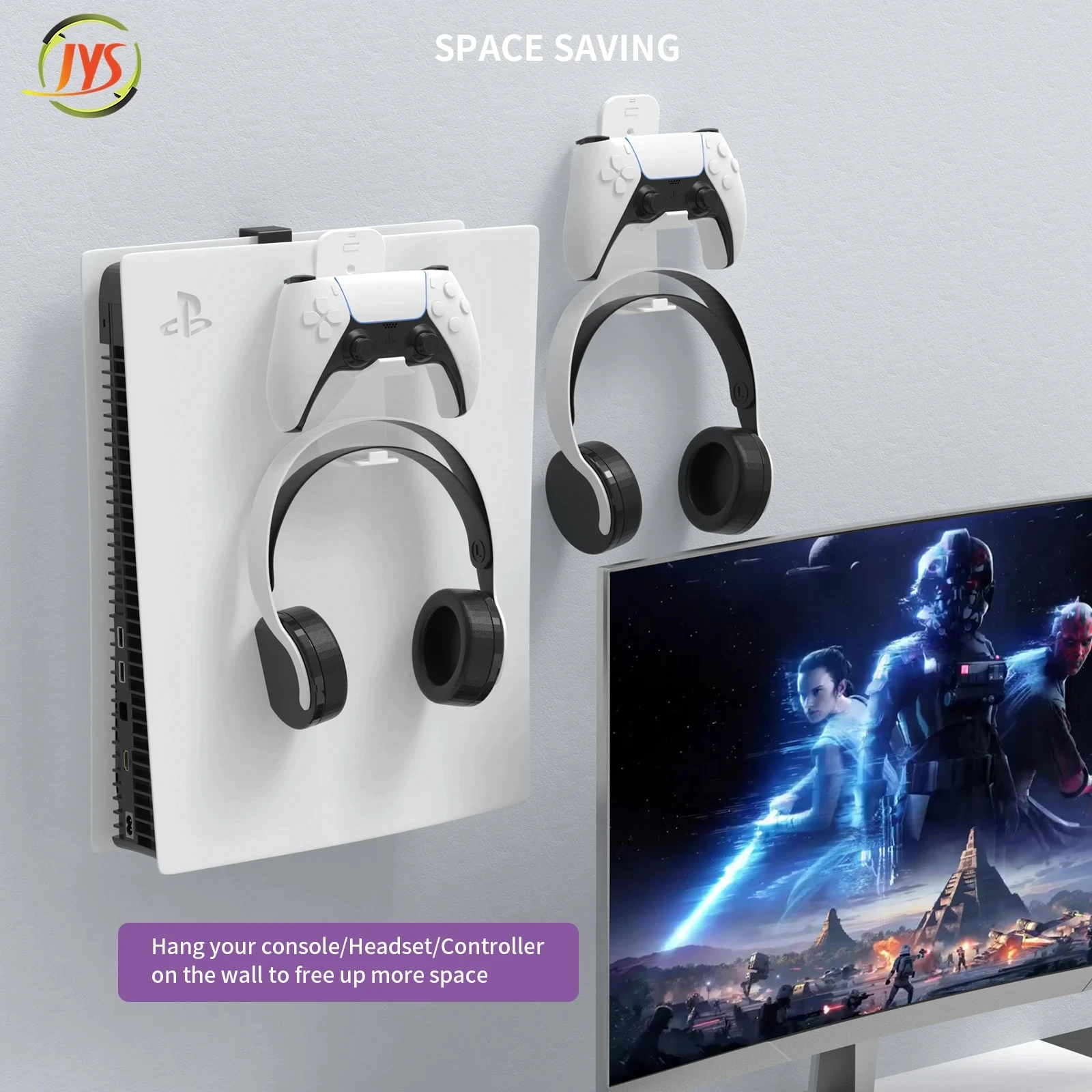 

NEW Host Wall Bracket Hook Set Storage Suitable for PS5/NS/PS4/XBOX Series Gamepad Headset Bracket Game Console Accessories