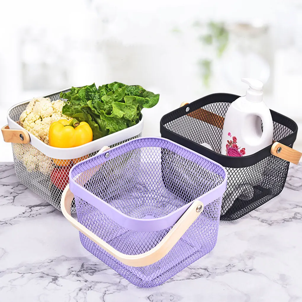 Convenient And Compact White Basket For Outdoor Activities Hand Basket Is Easy To Carry Fruit Basket