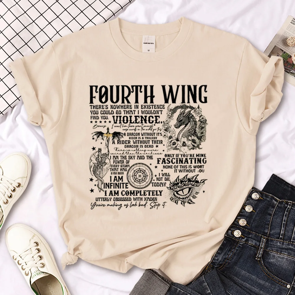 Fourth Wing t-shirts women designer tshirt girl graphic 2000s harajuku clothing