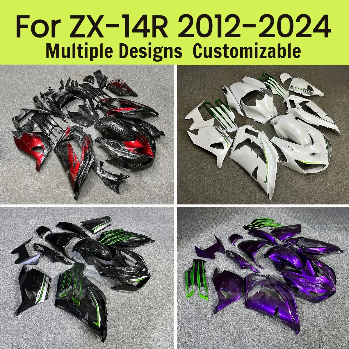 

For Kawasaki ZX 14R 2012-2024 Injection Fairing Kit ZX14R 12-24 Complete Motorcycle Bodywork Covers Fairings
