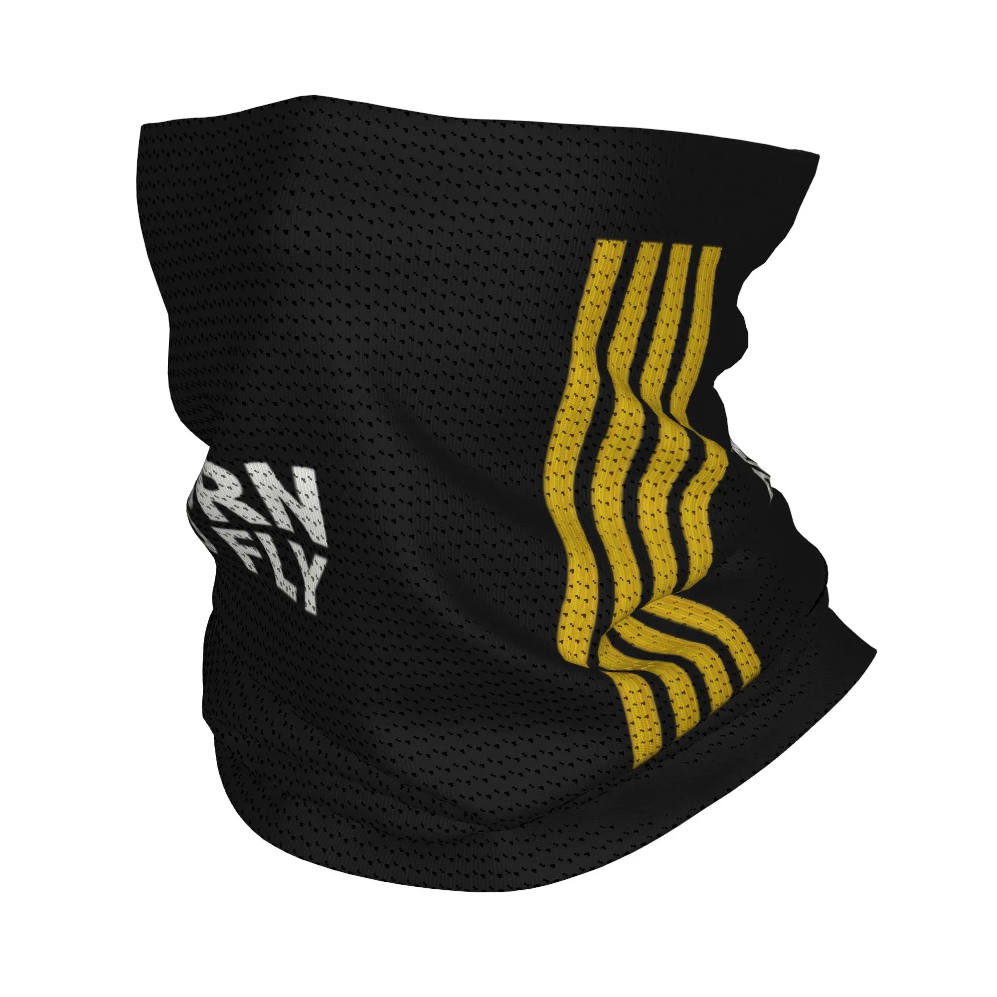 Custom Born To Fly Captain Stripes Neck Gaiter Women Men UV Protection Winter Pilot Air Fighter Bandana Scarf for Ski
