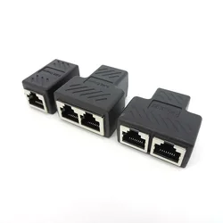 3types RJ45 to 2 way RJ45 Splitter connector Network extender Ethernet Kabel adapter Gigabit interface Female to Female network