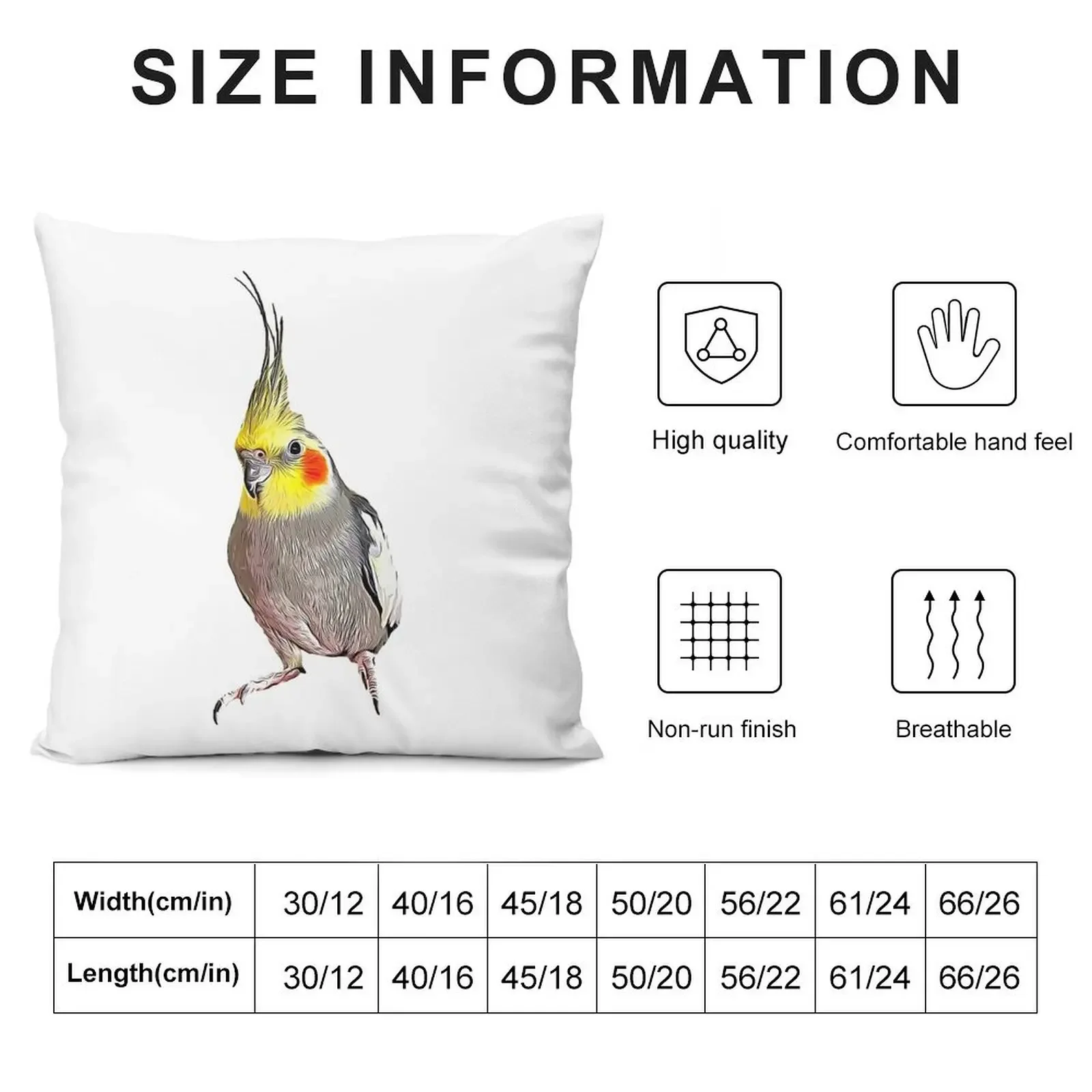 Cockatiel Cute Weiro Bird Throw Pillow Pillowcases For Pillows Cushion Cover For Sofa Luxury Pillow Case pillow