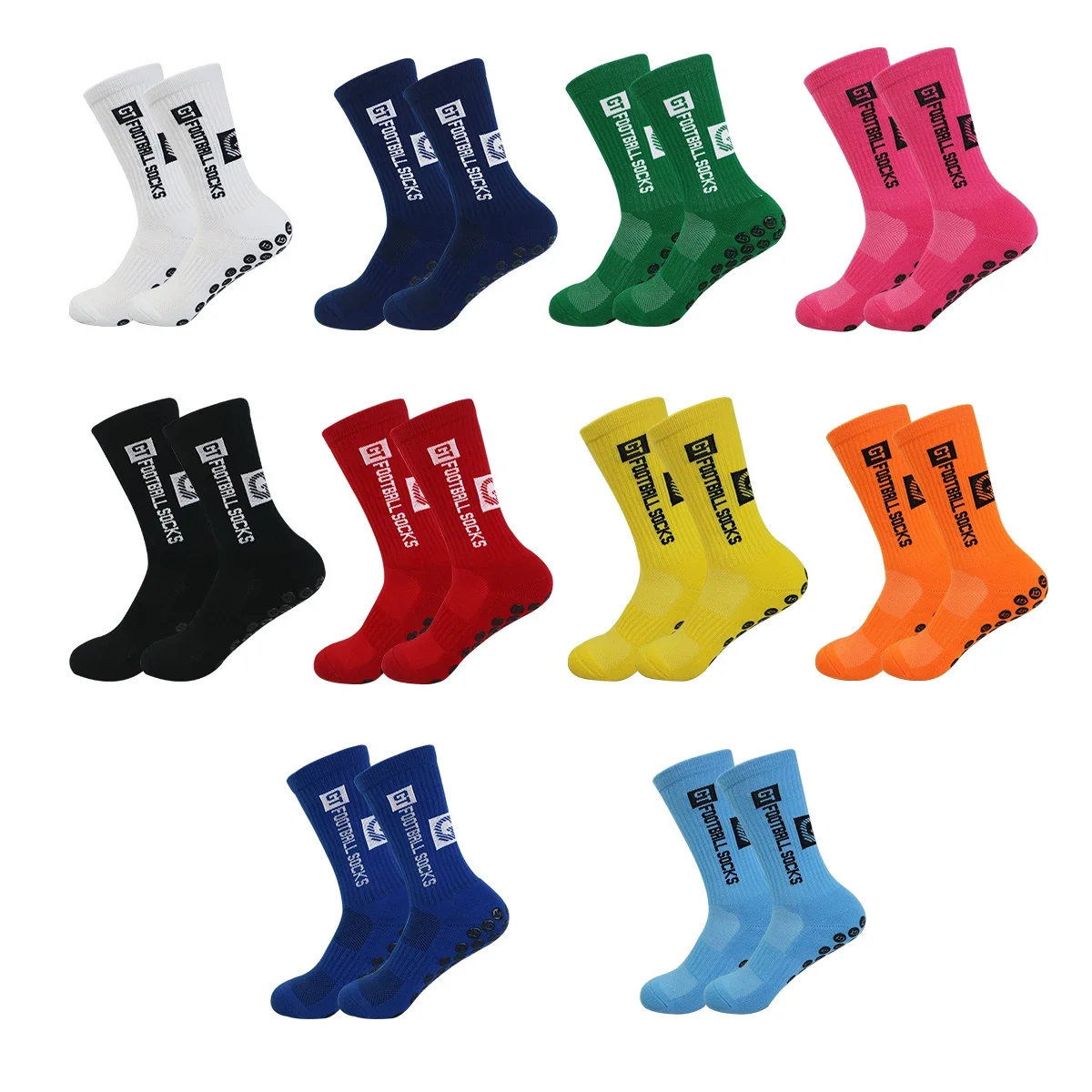 

TD Football Socks Round Silicone Suction Cup Grip Anti Slip Soccer Socks Sports Men Women Baseball Rugby Socks