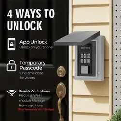 Waterproof Key Safe Box Wall Mounted Bracket Is Suitable for House Keys OTP/APP/fixed Code Unlocking Outdoor Security Management