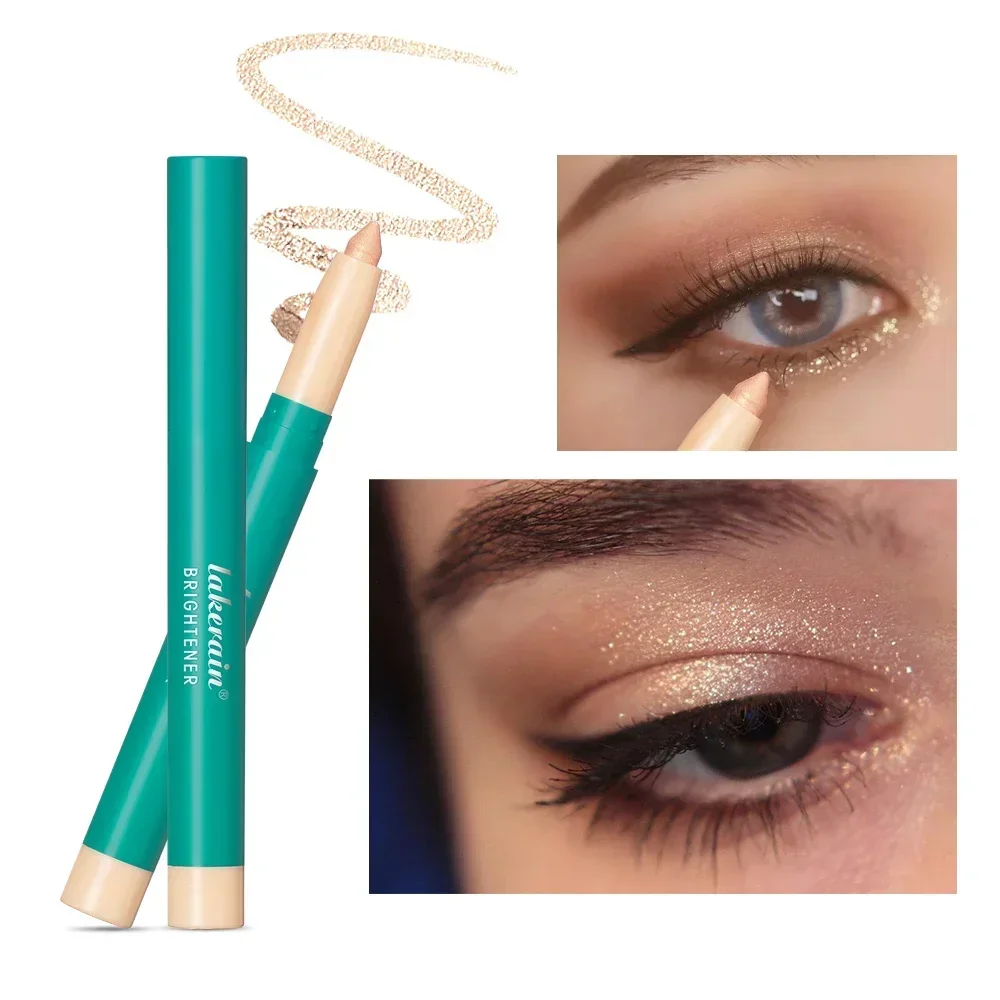 Brillo de ojos brillante, lápiz de gusano de seda, brillo Natural ultrafino, lápiz de sombra de ojos, delineador de ojos resistente al agua, 1 pieza