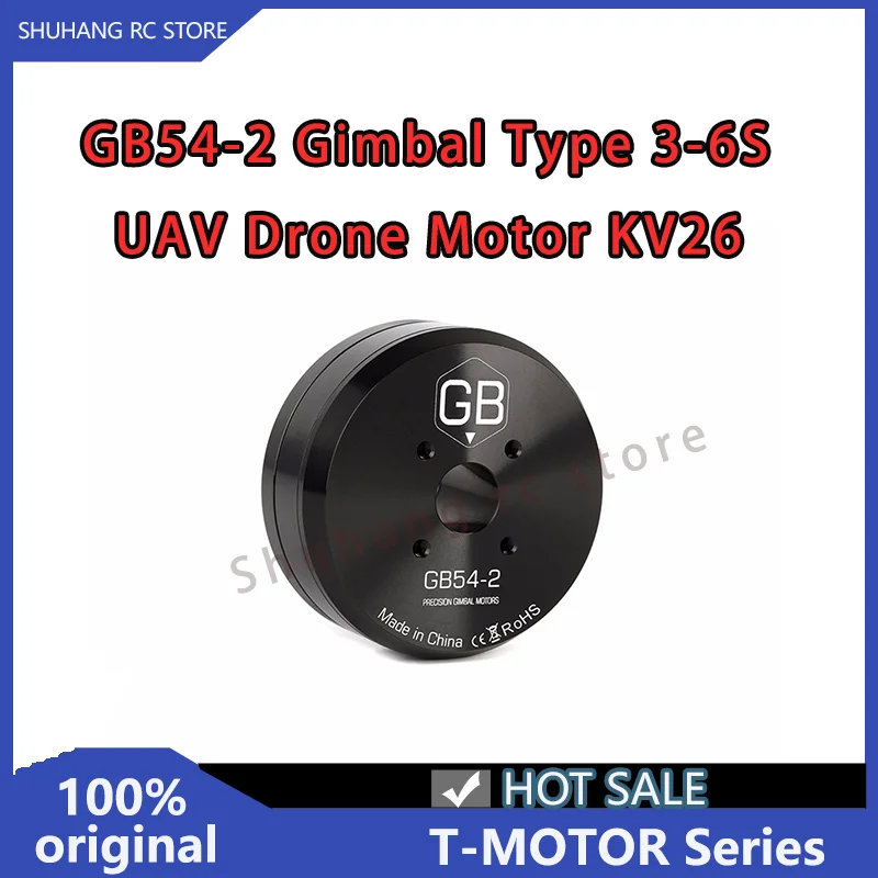 

New T-MOTOR Gimbal Type GB54-2 KV26 LiPo 3-6S UAV Drone Brushless Motor for Small Cogging Torque and Surveillance Camera Motor