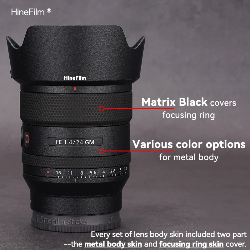 Para sony fe24 1.4gm lente decalque skins 24gm película protetora