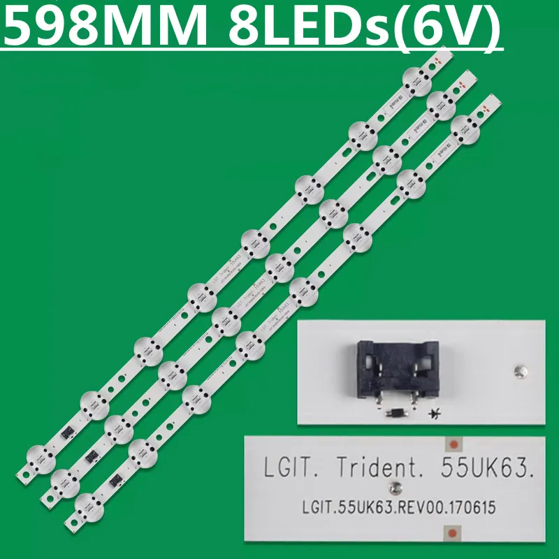 LED Backlight Strip  55UK6320 55UK6360 55UK6450PLC 55UK6470PLC 55UK6550PDB LGIT.55UK63.REV00.170615 EAV64013701 HV550QUB-N4D21