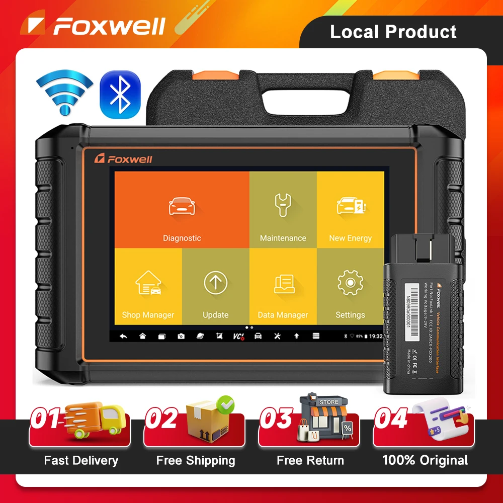 

FOXWELL NT909 Diagnostic Tool Bluetooth Scanner Automotivo All System Active Test ECU Coding Professional OBD2 Automotive Tools