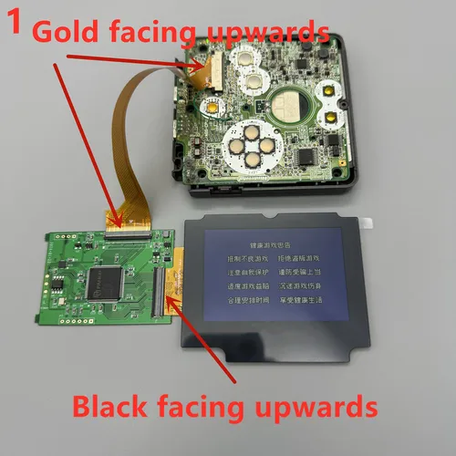 Imagen 2 del producto La pantalla LCD IPS de alto brillo de tamaño original de 2,9 ""es adecuada para Gameboy advance SP GBASP admite pantalla de modo de píxel