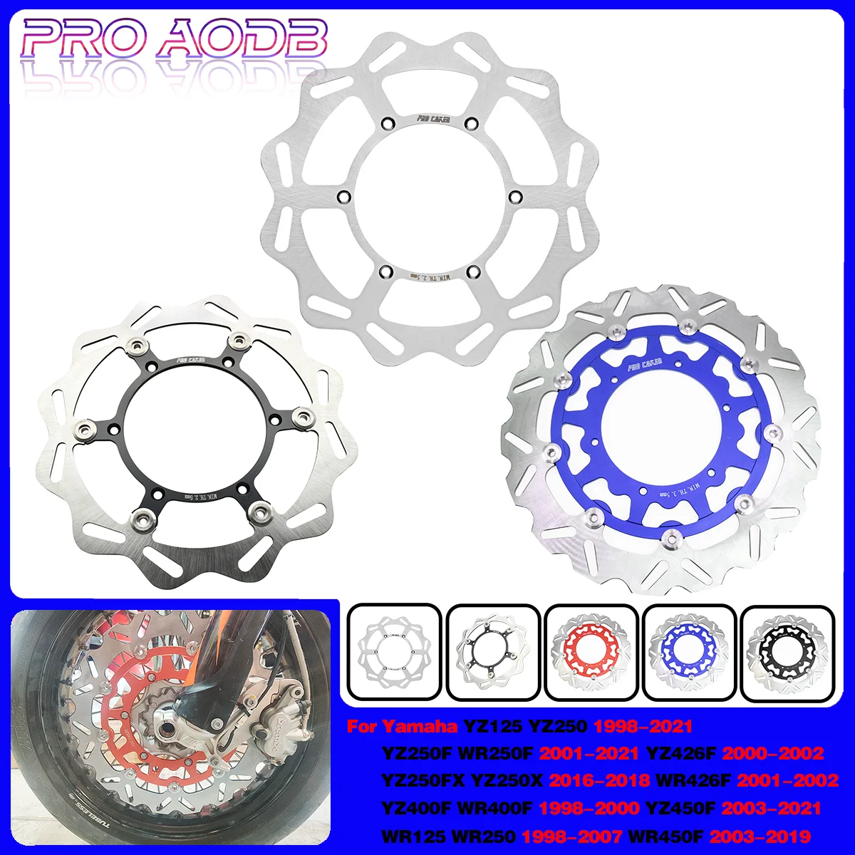 

For Yamaha YZ WR 125 250 250X 250FX 250F 450F 426F 400F YZF WRF 250 400 426 450 Motocross parts 270/320mm Front Brake Disc Rotor