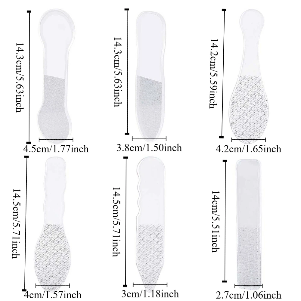 Depurador de pies Nano vidrio, herramientas para el cuidado de los pies, herramienta de pedicura de vidrio transparente, escofinas de pedicura, eliminador de callos y piel muerta