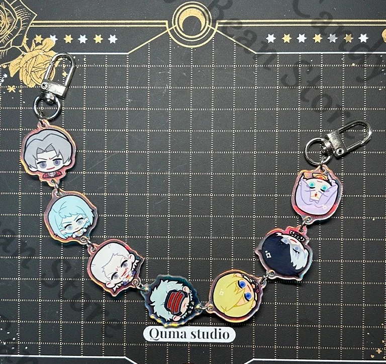 Аниме Ace Attorney Miles Edgeworth Mei Karuma Klavier Gavin Косплей Радужный фильм акриловая цепочка мультяшный брелок для ключей кулон