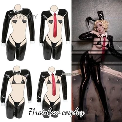 In Stock Original Design Leather Reverse Rabbit Cosplay Costume PU Bunny Girl Uniforms Sets Lingeries Sexy Cosplay