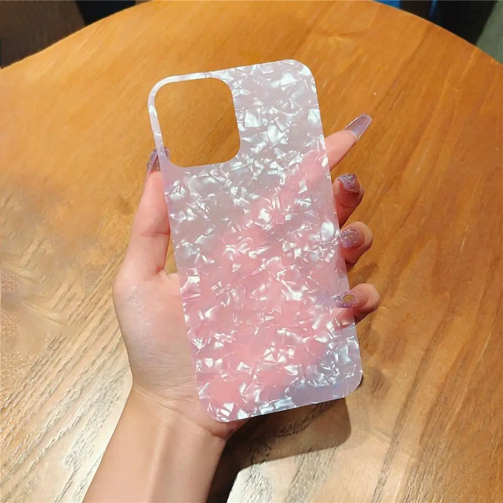 2Pcs Phone Back Cover Film For iPhone 15 13 14 11 12 SE X XR XS Pro Max Plus mini Glitter Gradient Decorative Paper Not Sticker