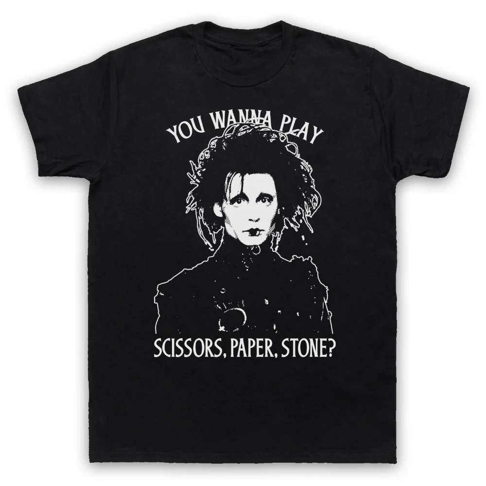 تي شيرت Edward Scissorhands Johnny Depp Fantasy Movie للجنسين تي شيرت كاجوال مريح من القطن الخالص عالي الجودة ملابس الشارع الشهير
