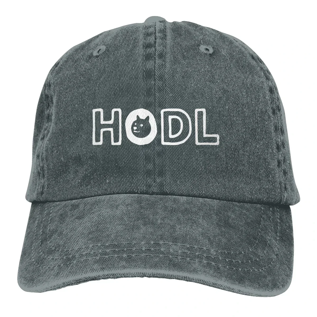 Doge Hodl White Baseball Cap Men Hats Women Visor Protection Snapback Dogecoin Cryptocurrency Miners Meme Caps