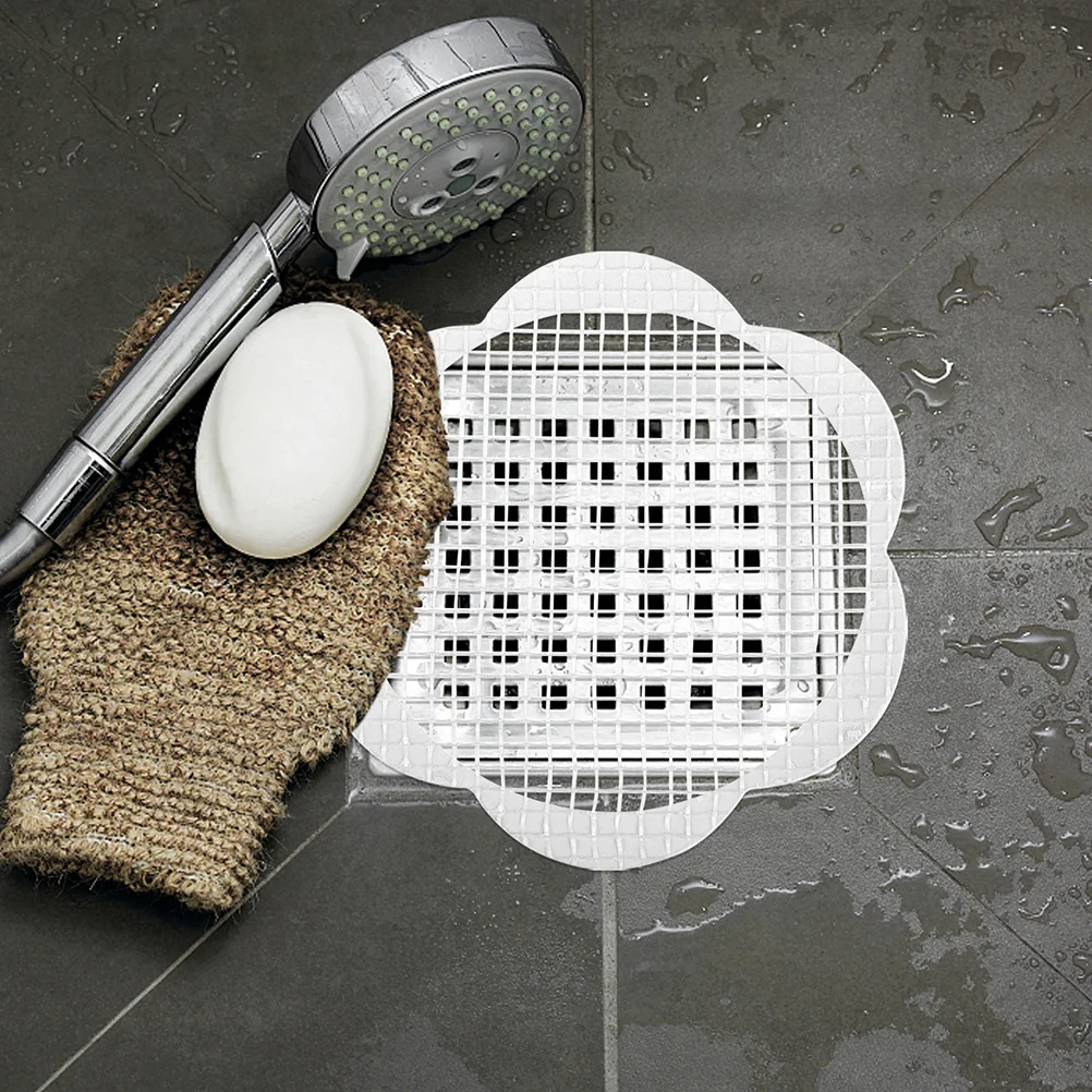 

10Pcs Disposable Floor Drain Sticker Anti Clog Hair Catcher Mesh Bathroom Sewer Debris Filter Anti Blocking Drain Protector
