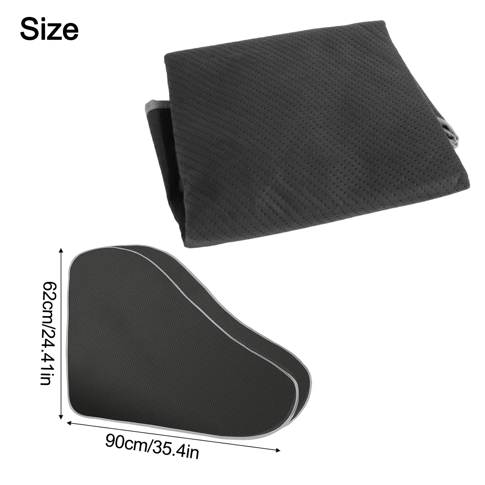 90x62cm Black Tow Bar Cover Non-woven Fabric Rain Drawbar Hitch Protector For Trailer RV SUV Truck Storage Accessories