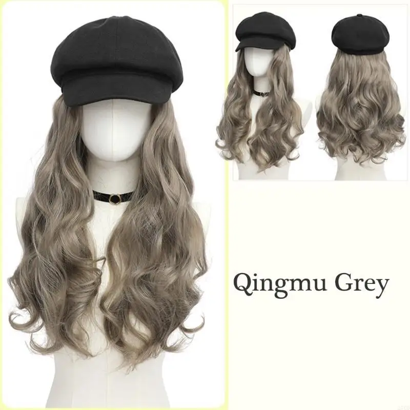 270D парики с прикрепленными беретами, шляпа для девочек, женщин, шиньон, повседневная шляпа для улицы, повседневная одежда, для