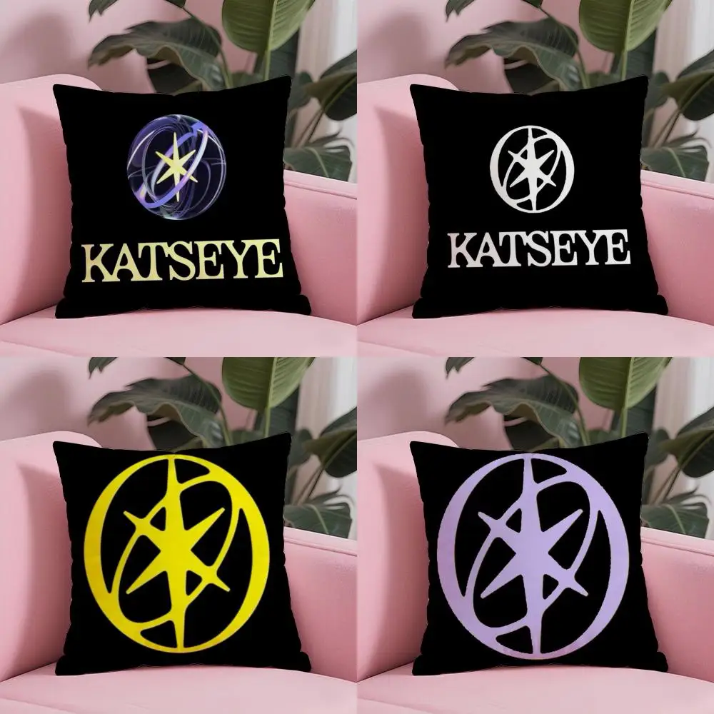 Girl Group K-Katseye Pillow Case Plush Fabric Soft Double-Sided Printed Sofa Warm Winter Home Child Gift Cushion Cover