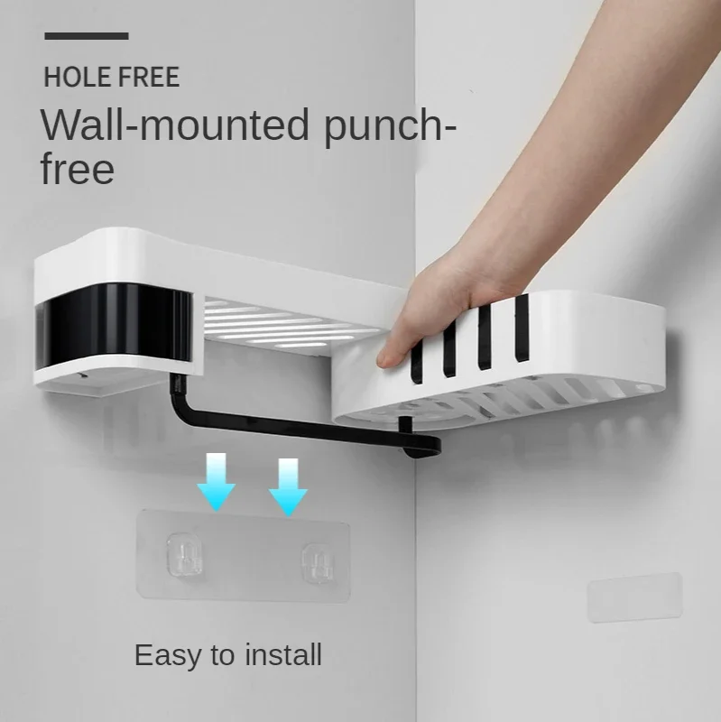 

Bathroom toilet rotary kitchen shelf on the wall daily provisions double hang a wall to wei yu from punch to receive