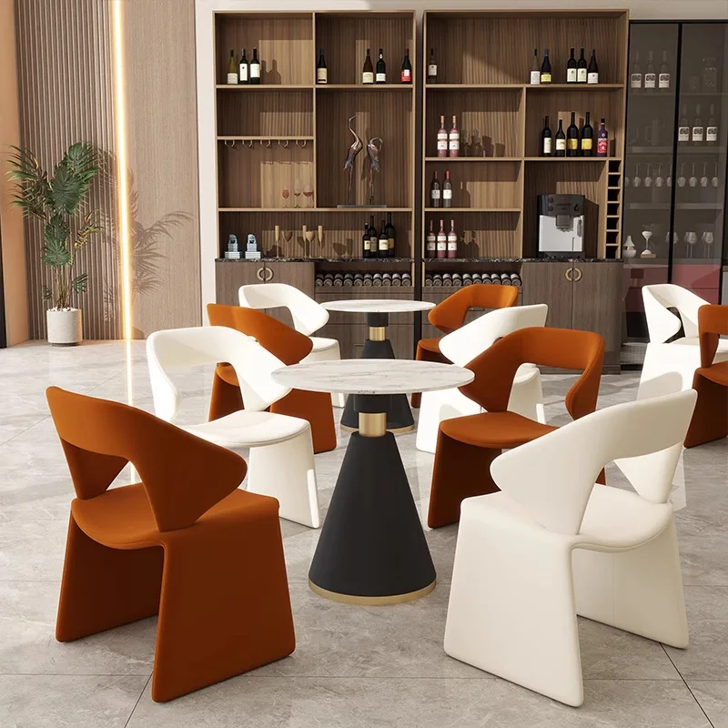 

Sales Office One Table Four Chairs Reception Negotiation Tables and Chairs Light Luxury Modern Studio Business Hotel Chairs