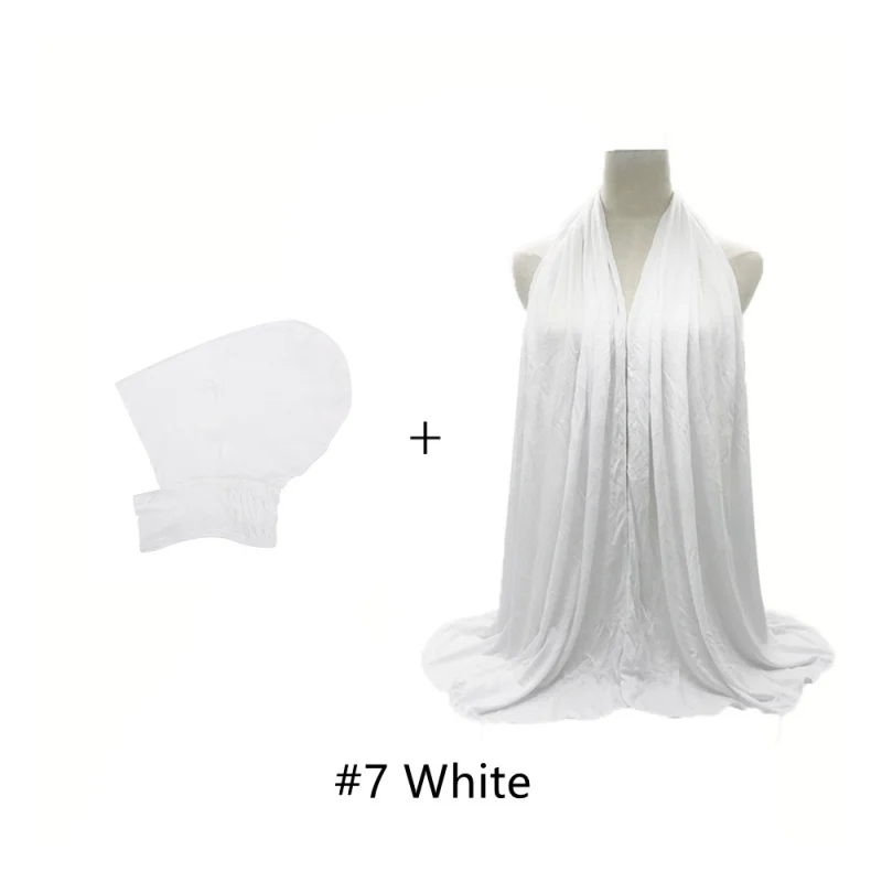 Modal Breathable Soft Elastic Elastic Bottoming Hood plus Same Color Scarf Set One Piece Dropshippingjersey