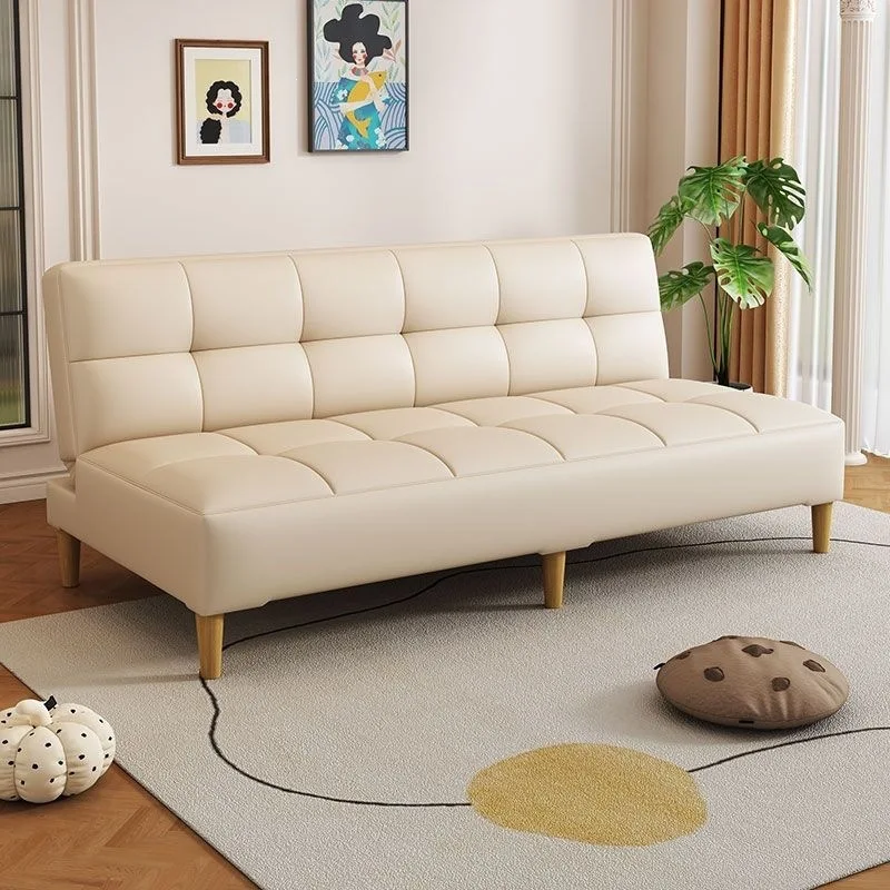 HYS straight row sofa bed living room small apartment cat scratching skin multi-functional foldable dual-purpose Lai Ren